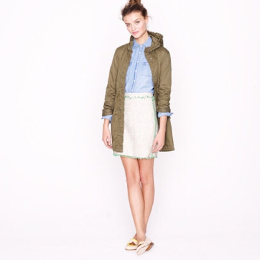 J Crew Glitter Tweed Mini Skirt